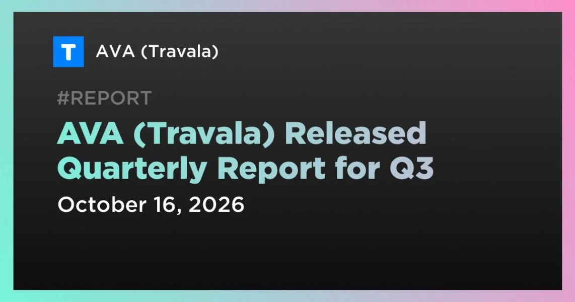 AVA (Travala) Released Quarterly Report for Q3