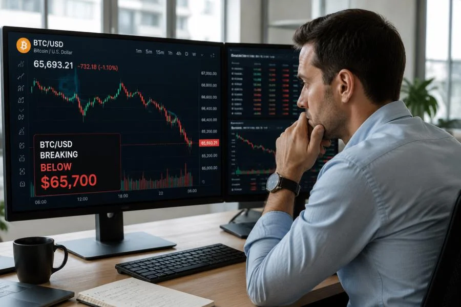 Bitcoin price slips below $65,800: is a deeper correction now coming?