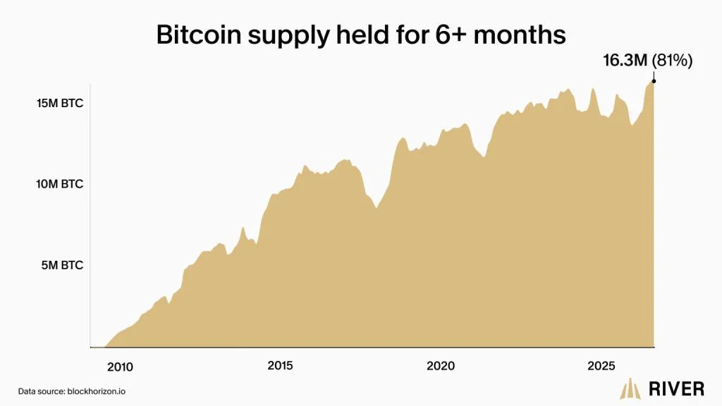 Bitcoin Supply Shock: 81% of BTC Has Not Moved in Six Months