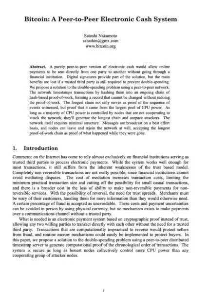 Bitcoin Whitepaper Turns 18: How Satoshi Nakamoto’s Vision Became a $1.55 Trillion Asset