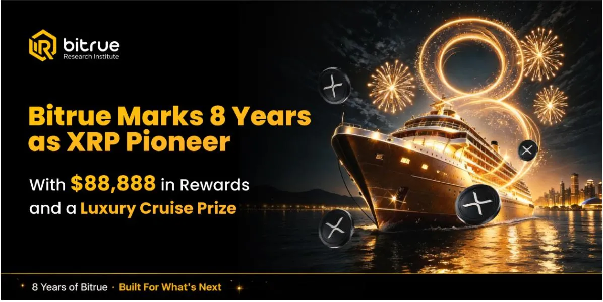 Bitrue marks 8 years with XRP push, 88,888 USDT rewards and luxury cruise prize