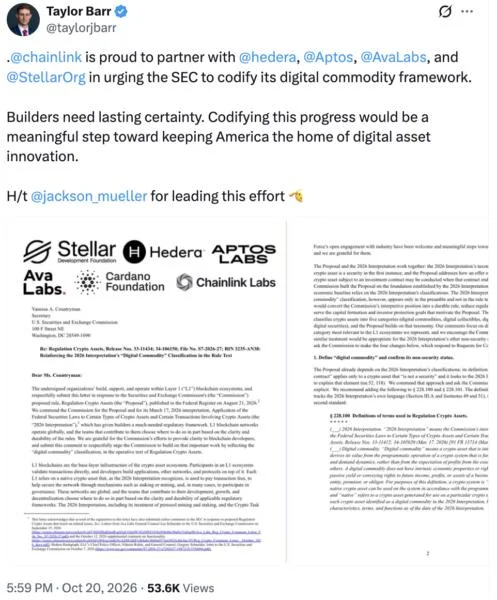 Chainlink, Cardano, other blockchain groups push SEC for clearer crypto rules