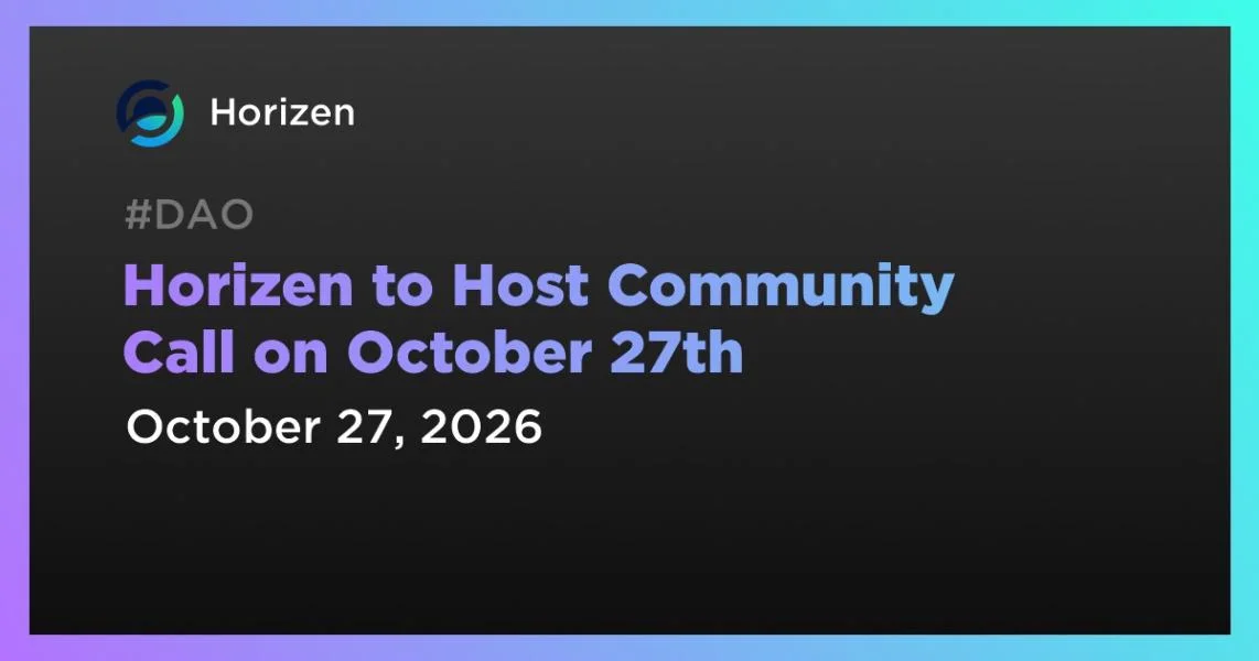 Horizen to Host Community Call on October 27th