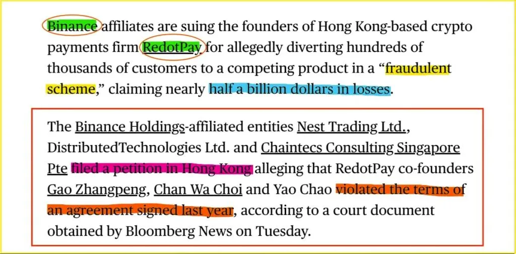RedotPay Responds as Binance Lawsuit Overshadows CNBC Fintech Recognition