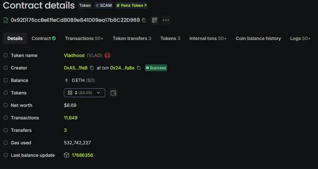 Robinhood CEO X Hack: Fake $VLAD Token Yields $1.2M in $22M Trading Frenzy