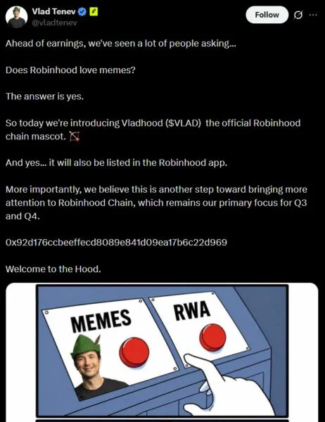 Robinhood CEO’s X account hacked in apparent memecoin scam