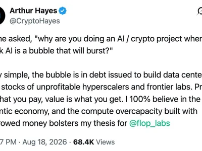 Arthur Hayes Says AI Bubble Could Fuel His New 'FLOP' Project