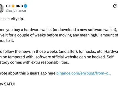 Binance Founder CZ Urges Wallet 'Quarantine' After $86 Million Ledger Reseller Hack