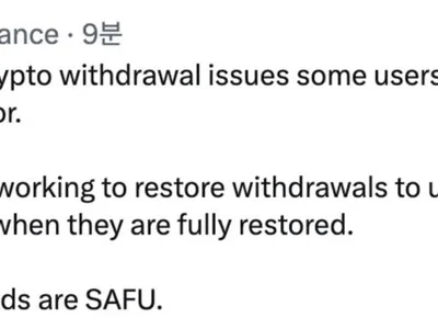 Binance Says Some Users Face Withdrawal Disruptions, Restoration Underway After Technical Error