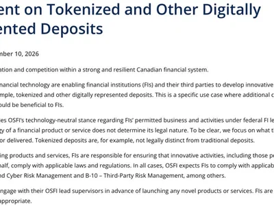 Canada’s six largest banks explore tokenized Canadian dollar deposits