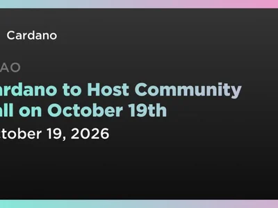 Cardano to Host Community Call on October 19th
