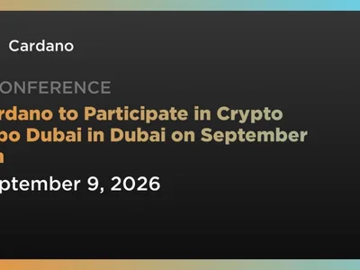 Cardano to Participate in Crypto Expo Dubai in Dubai on September 9th