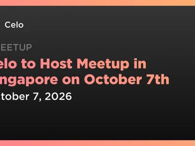 Celo to Host Meetup in Singapore on October 7th