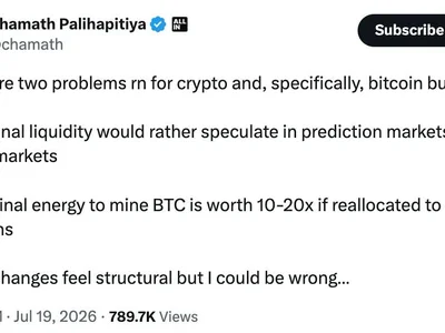 Chamath Palihapitiya Says Bitcoin Faces Two ‘Structural’ Headwinds – But Two Of Crypto's Biggest CEOs Call The Threat Overblown