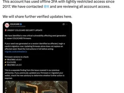 Coldcard Bitcoin Wallet Maker Compromised Again, This Time Online