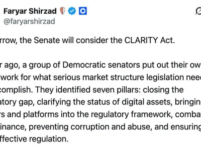 CRCL, COIN Stocks Slip Premarket: Crypto Industry Makes Final Push For CLARITY Act Ahead Of Senate Vote Today