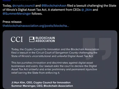 Crypto advocacy groups oppose Illinois digital asset tax in court