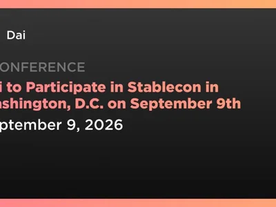 Dai to Participate in Stablecon in Washington, D.C. on September 9th
