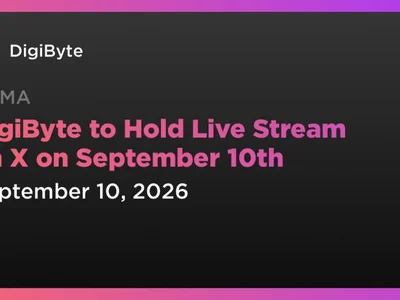 DigiByte to Hold Live Stream on X on September 10th