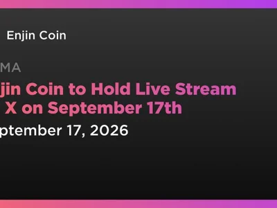 Enjin Coin to Hold Live Stream on X on September 17th