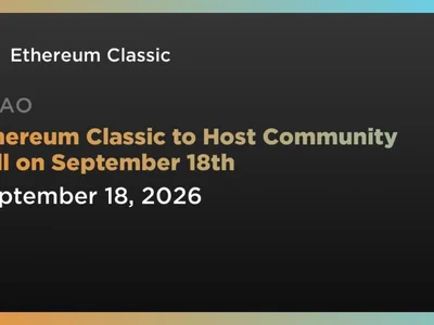 Ethereum Classic to Host Community Call on September 18th