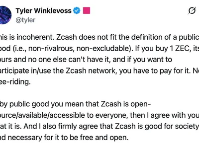 Gemini CEO Tyler Winklevoss Says Zcash 'Is Not A Lighthouse,' Rejects Public-Good Case For Grants Co