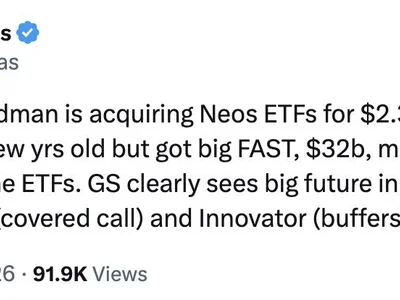 Goldman Sachs to acquire ETF manager NEOS in $2.25B deal