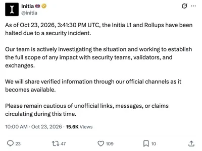 Initia halts blockchain after exploit reportedly drains over $2.6M