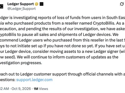 Ledger investigates fund losses linked to Southeast Asian reseller, warns users