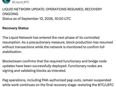 Liquid Network resumes block production after $320M exploit