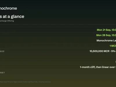 Multi-Asset Trading Venue Monochrome Exchange Announces IEO of Its Native Token, $MCR