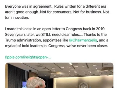 Ripple CEO Brad Garlinghouse Calls CFTC’s New Crypto Panel An ‘Olympic Roster’