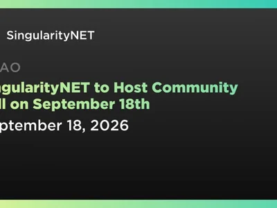 SingularityNET to Host Community Call on September 18th