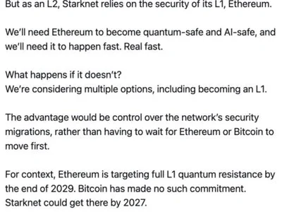 STRK Extends Rally After StarkWare CEO Warns 'Quantum Threat May Be Much Closer Than We Think'