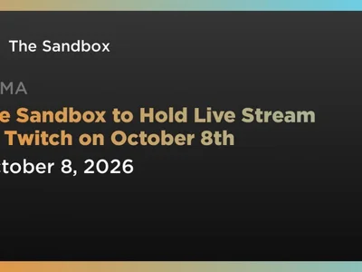 The Sandbox to Hold Live Stream on Twitch on October 8th