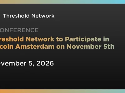 Threshold Network to Participate in Bitcoin Amsterdam on November 5th
