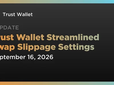 Trust Wallet Streamlined Swap Slippage Settings