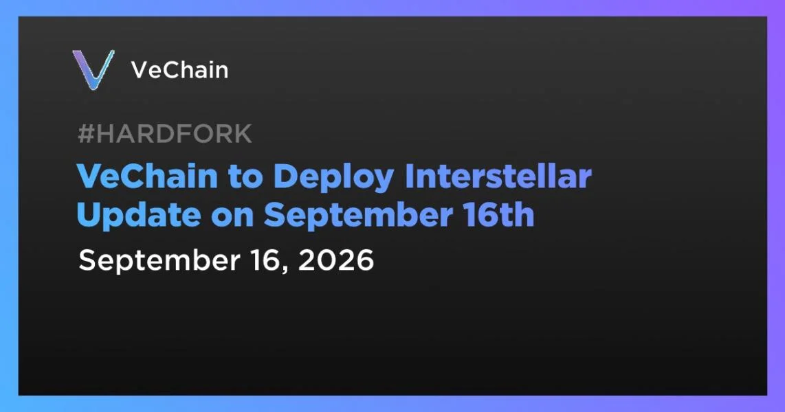 VeChain to Deploy Interstellar Update on September 16th